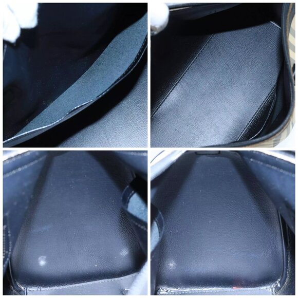 Burberrys Nova Check Black Label Boston Bag Canvas Beige Gold Auth yk16645 - Picture 14 of 14